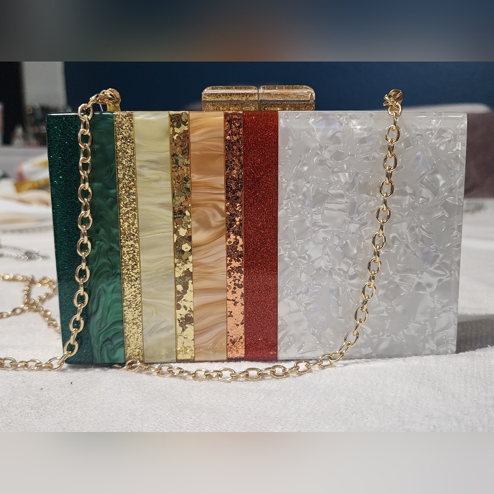 Glitter Resin Clutch